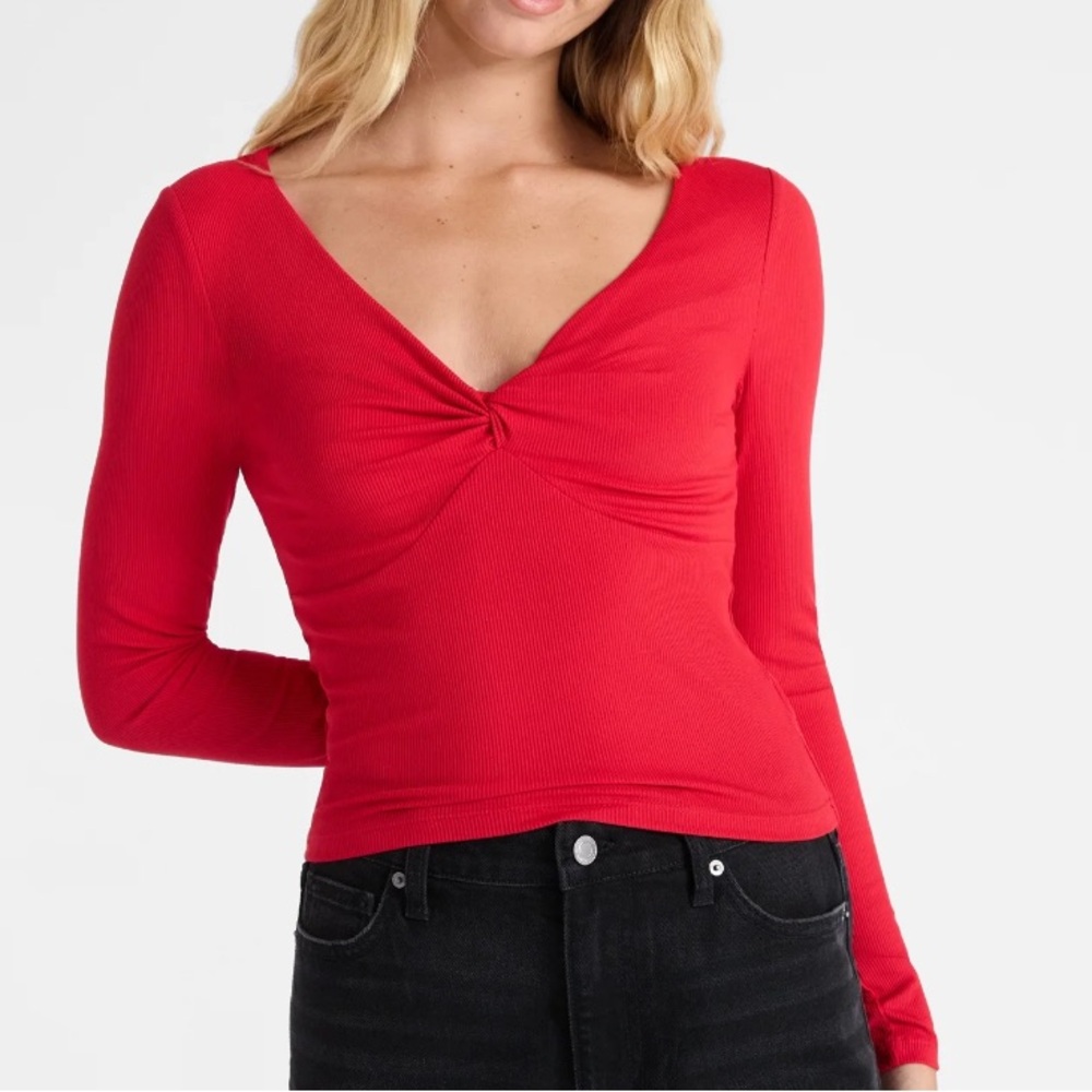 No Boundaries Twist Front Long Sleeve Top - Picture 2 of 5
